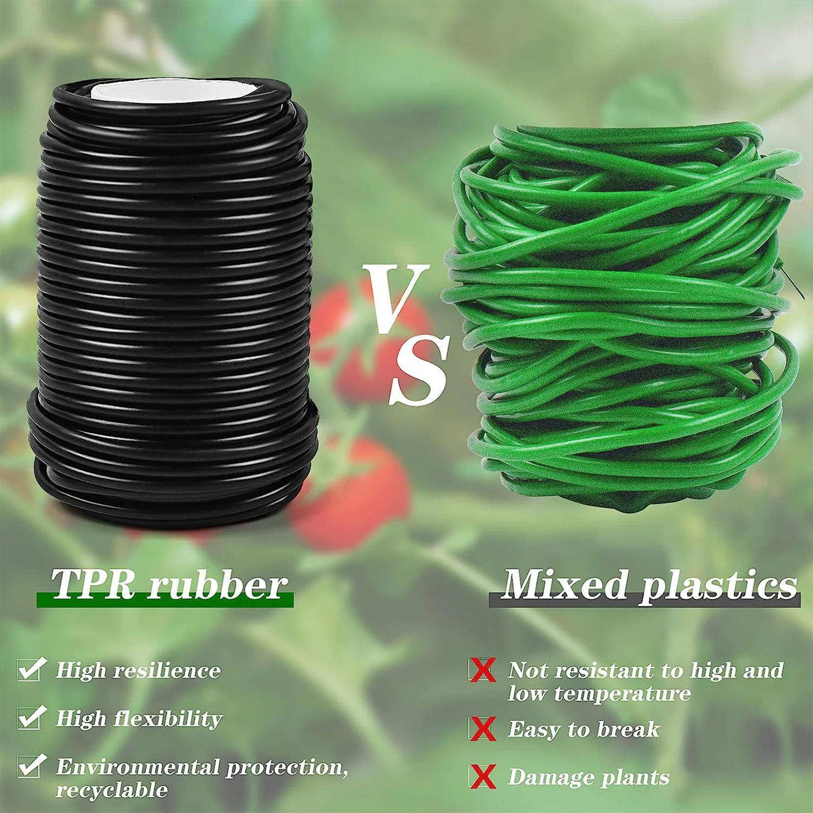 Plant Ties Plastic Plant Supports Plant Stem Support Plant Support Stick 20m Garden Tie Coated Twist Tie Reusable Rubber Ties Plant Support Twist Ties Easy Operation Plant Cables for Vegetable