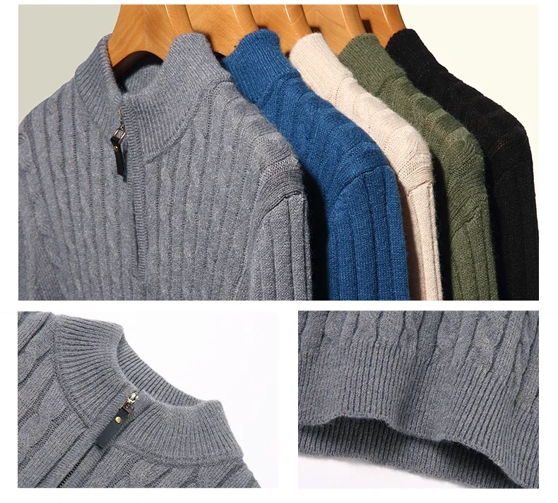 Sweater For Men Pullovers Men's Sweat-shirt Men's Clothing Knit Spring Autumn Fashion Casual Hombre Warm Solid Male Streetwear