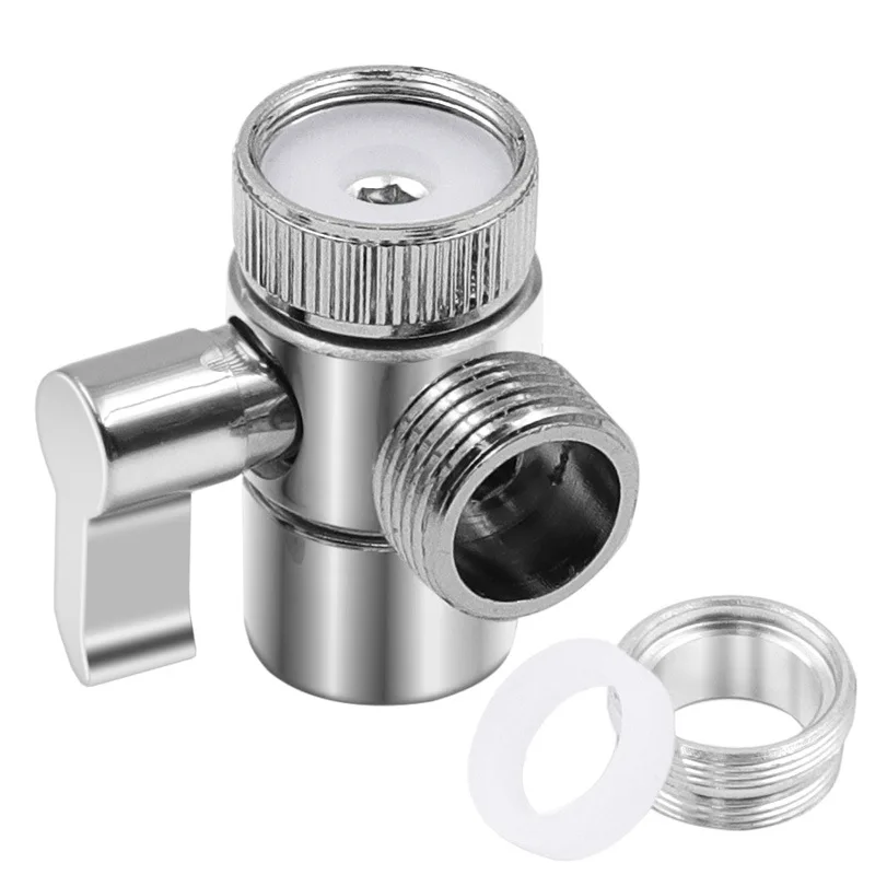 Alloy Switch Faucet Adapter Kitchen Sink Splitter Diverter Valve Water