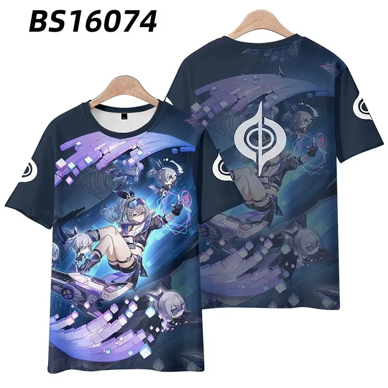 Anime Honkai: Star Rail Seele 3D Print T Shirt Women Men Summer O-neck Short Sleeve Funny Tshirt Graphic Tees Streetwear Cosplay