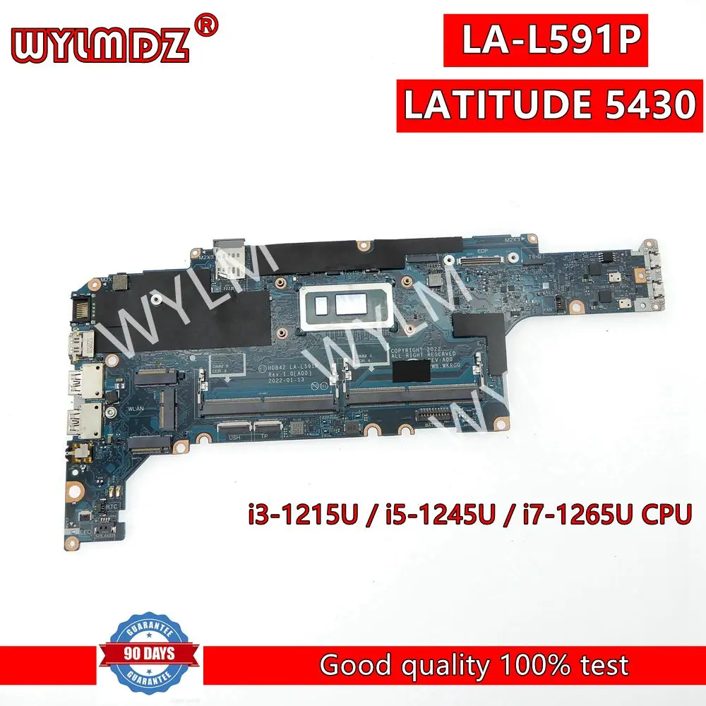 

Материнская плата LA-L591P для ноутбука 5430 дюймов с процессором i3/i5/i7 010F01 01Y2TP 0260KT 04X33N
