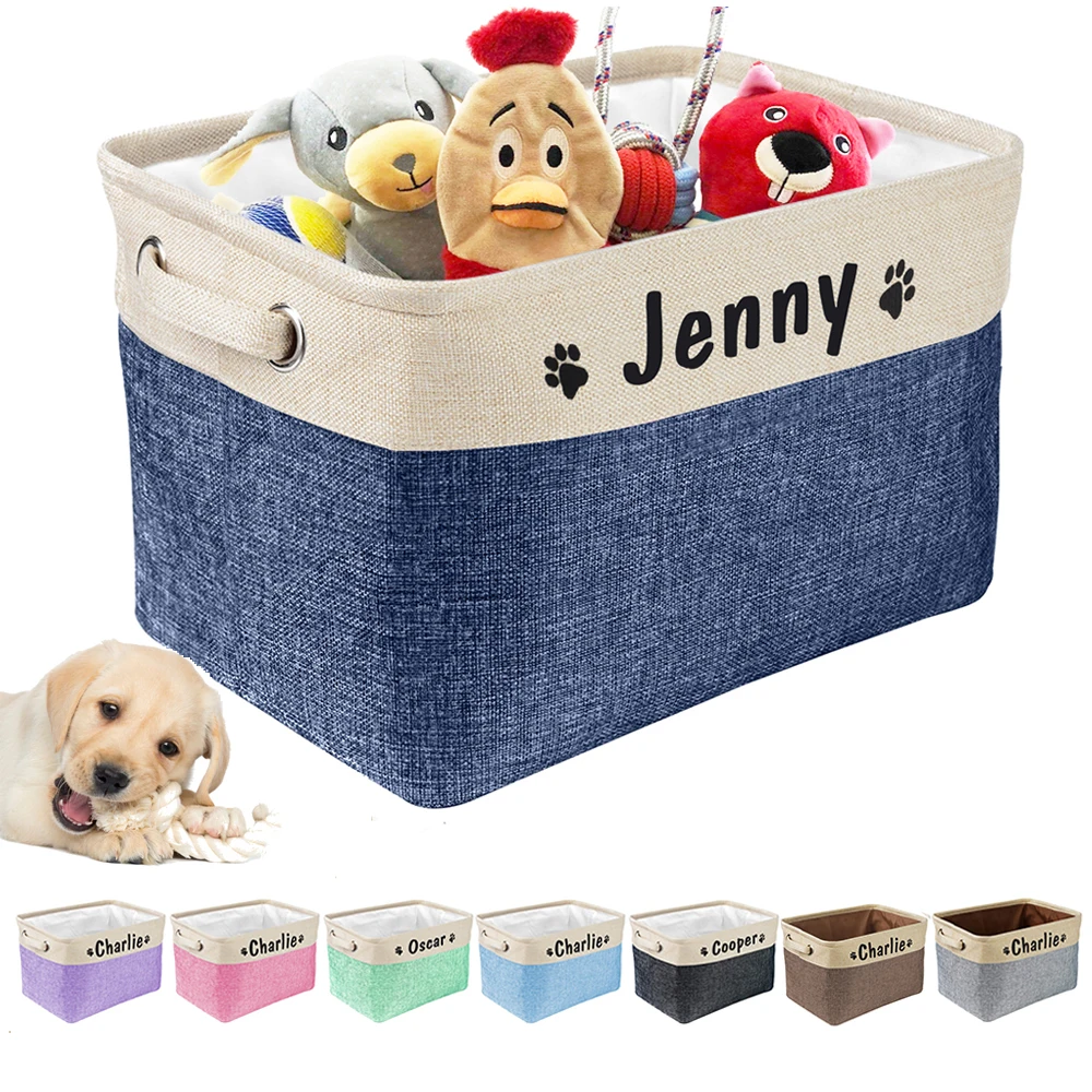 PersonalizedDogToyBasketFreePrintPetStorageBoxDIYCustomDog