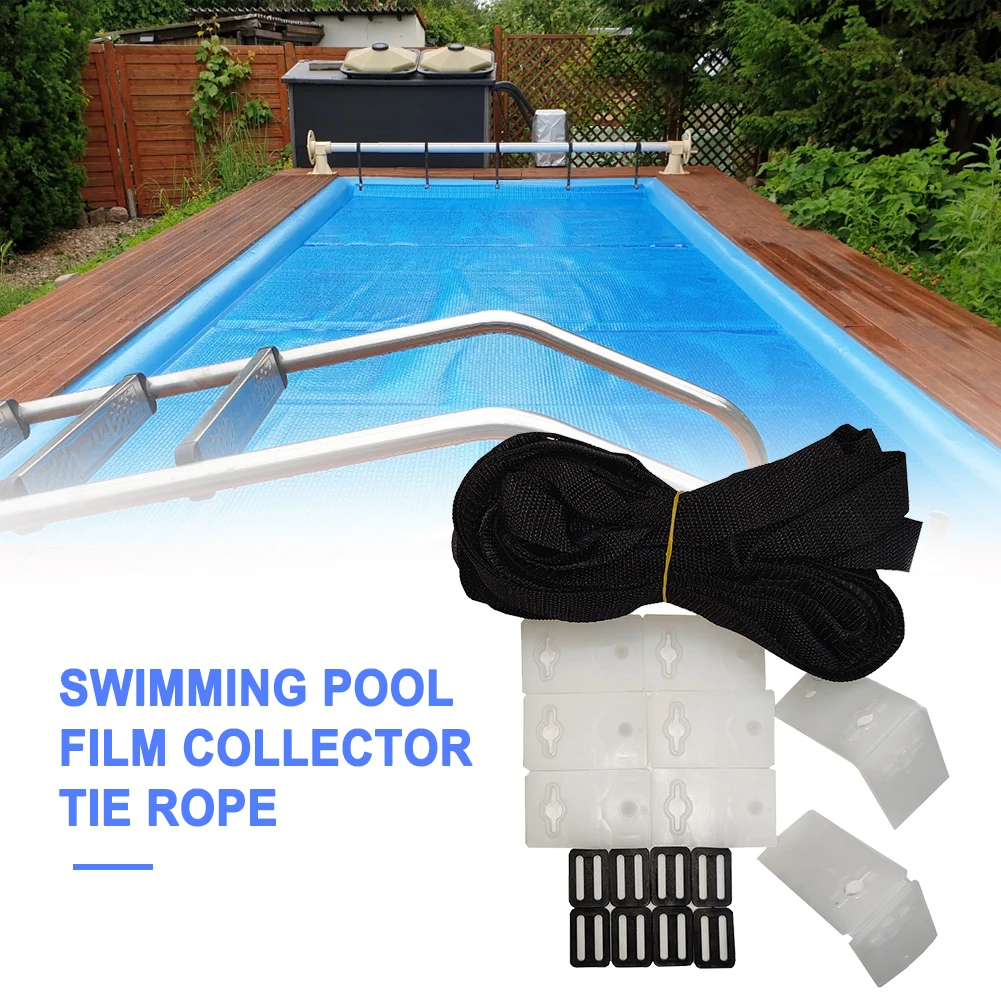 8pcs clips para en la piscina de tierra 8pcs hebillas Kit de accesorios de carrete de la cubierta solar de la piscina 8pcs correas de la manta 