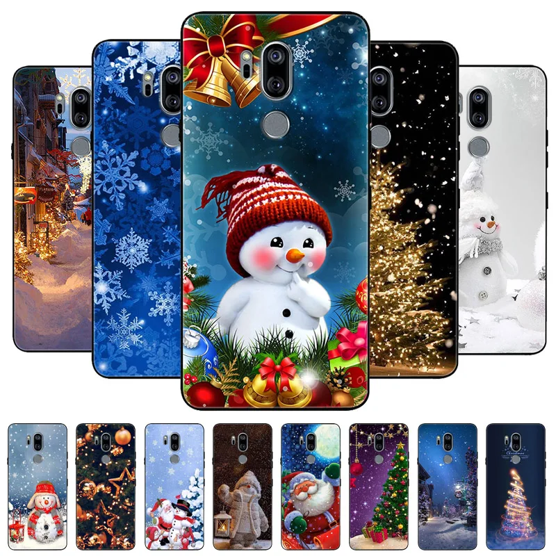 Custodia Morbida In Silicone Natalizio Per Lg G7 Plus / G8 Thinq Cover Bumper Per Lg G8X Thinq / G8S Thinq / V40 Thinq Cute Bumper Funda