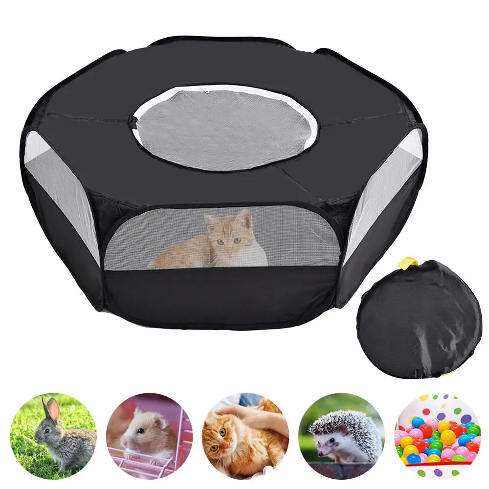 Portable Pet Tent Breathable Pet Cage Tent Small Animal Play Pen Indoor For Bunny/ Ferret/ Chinchilla/ Cat
