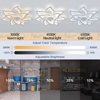 Jelena ventilateur de plafond intelligent avec lumières télécommande 6 vitesses ventilateur LED moderne luminaires cuisine chambre ventilateur domestique 3