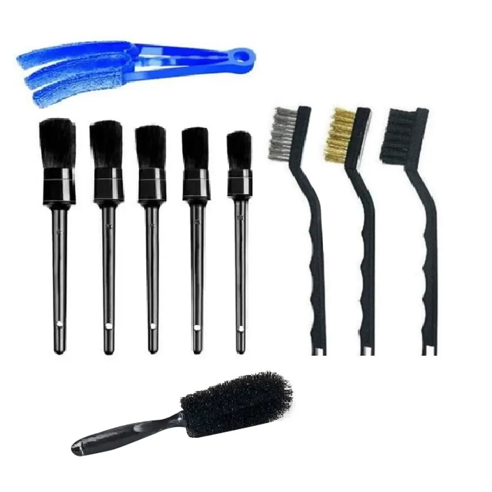 

10pcs Hanging Handheld Multifunctional Scratch Free Professional Long Maintainance Universal Air Vent Car Detailing Brush Set