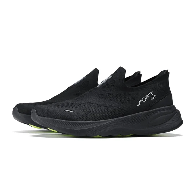 Li-ning hommes doux GO 2 tricot chaussures de marche décontractées à enfiler coussin confortable doublure Stable maille Jogging sport quotidien baskets AGLV017 5