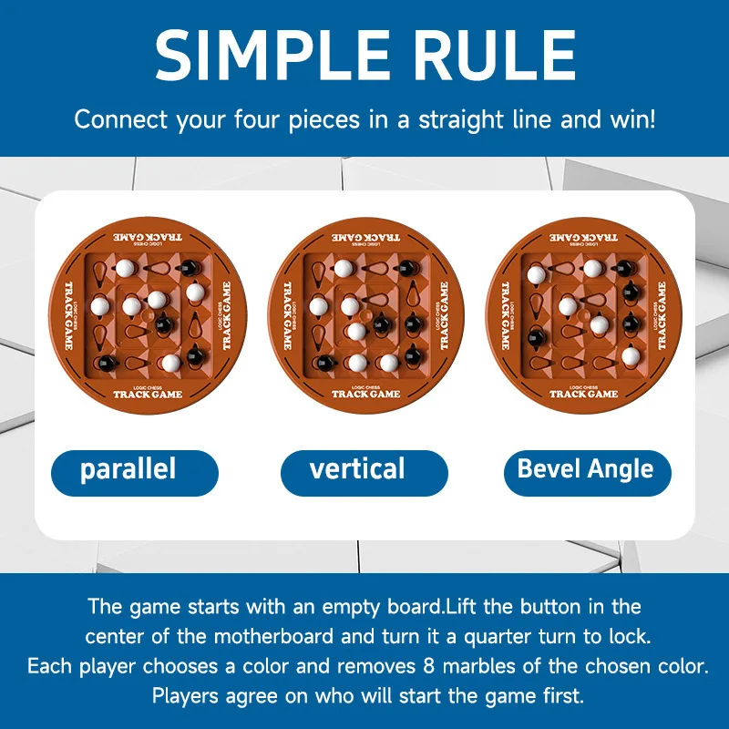 Board Game Board Game Toy Chess Game Fun Table Top Orbital Logic Chess Board Game Track Logic Board Strategy for Kids Adults Family Party Games