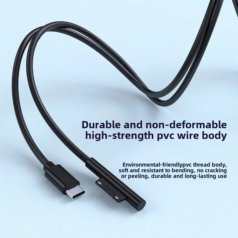 Type-C to Microsoft Surface Pro Book Lap Tablet Power PD Fast Charging Line 65W Adapter Charger for Computer And Office