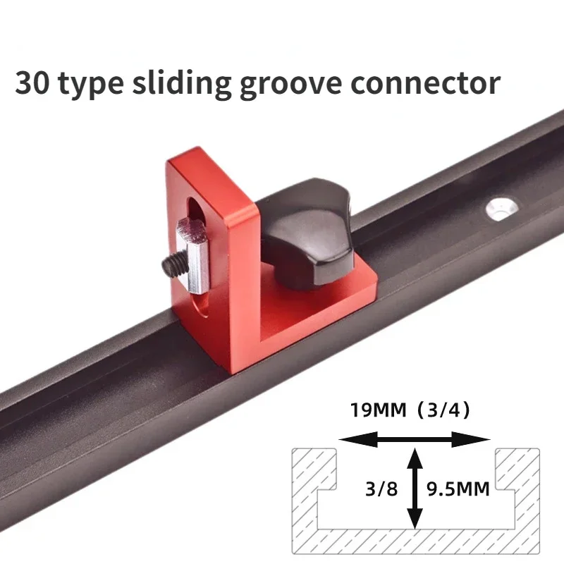 30 Chute Sliding Rail Positioning and Fixing Tool Wood DIY Accessories Electric Wood Milling Inverted Table Woodworking Tools 30 sliding groove mountain connector t shaped wood sliding table groove positioning fixing electric wood milling inverted table