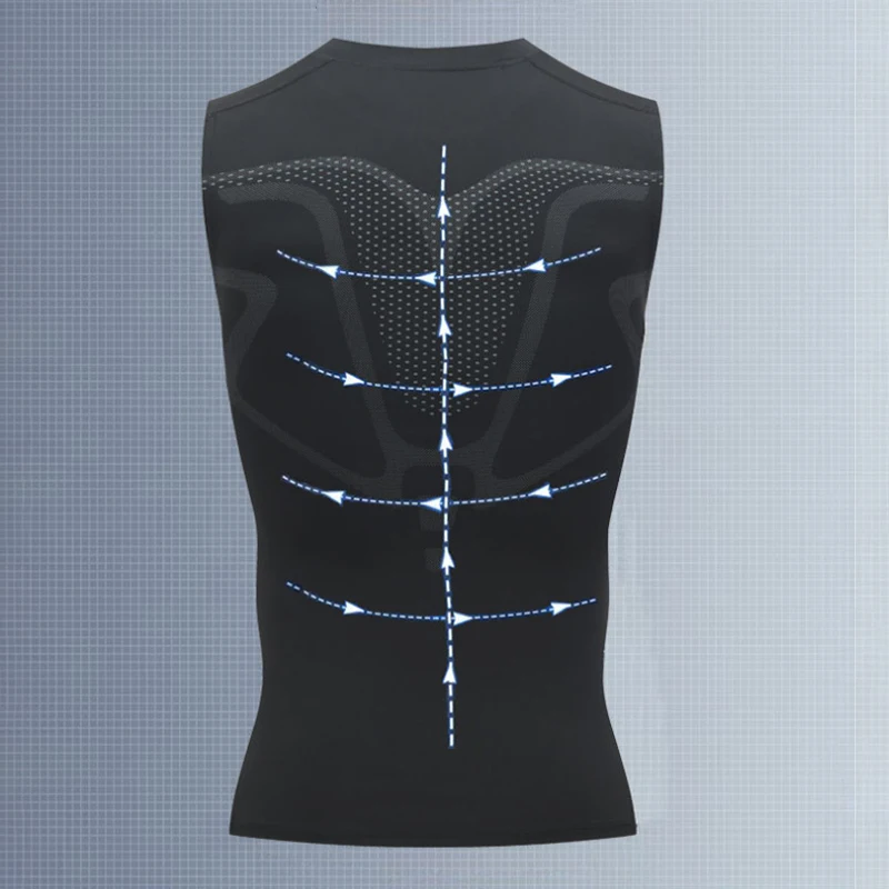 Mans Compression Tank Top Men Gym Shirt Sleeveless Quick Dry Sportswear Male Fitness Bodybuilding Vest Workout Muscle Top 4