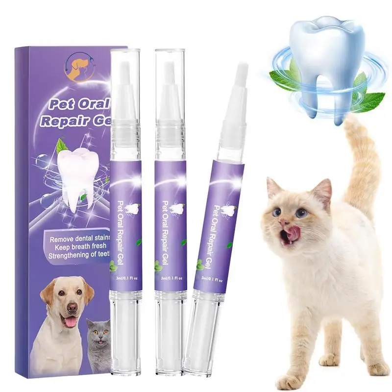 Dog Dental Gel Teeth Cleaning Repair Oral Cleansing Breath Freshener Stain
