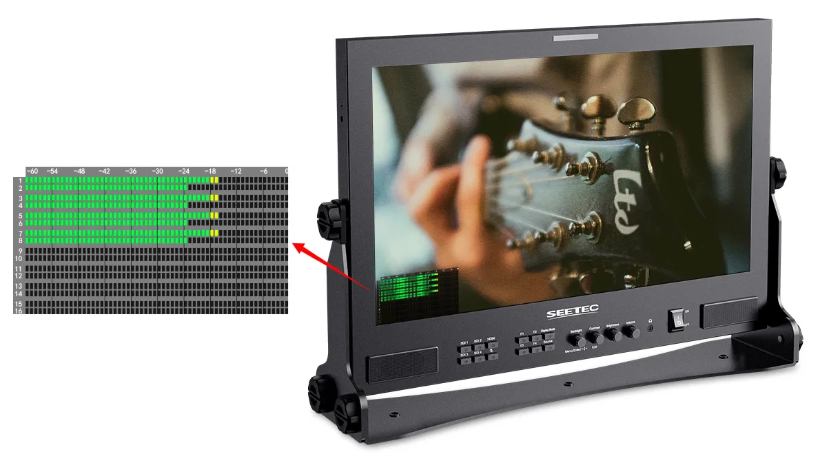 ATEM173S 17.3 inch Multi-camera Broadcast Monitor 3G-SDI HDMI Full HD 1920x1080