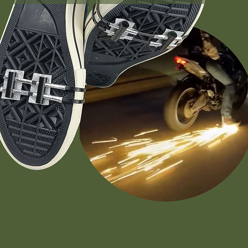 New Motorcycle Bicycle Foot Brake Spark Device Ground Outdoor Spark Sole Skateboard Cycling Tool cycling tool