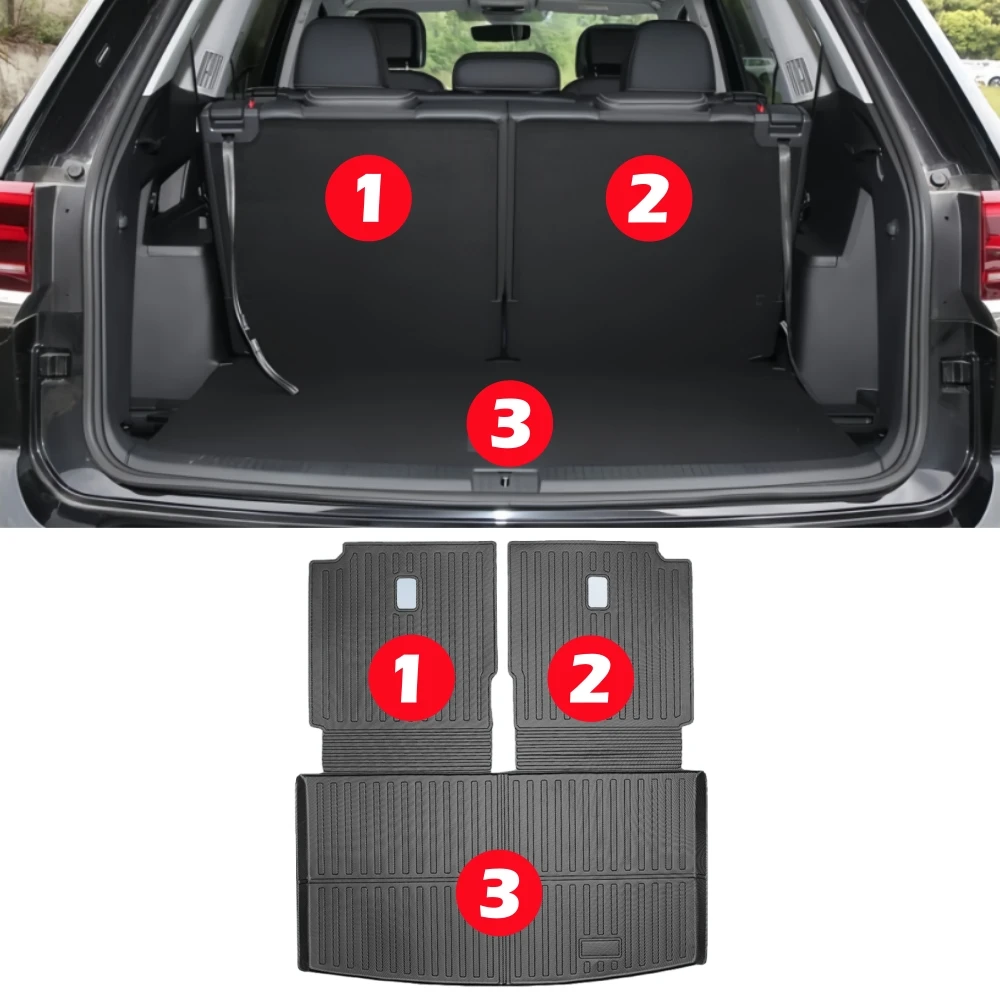 Custom Fit Trunk Liner Cargo Mat With Backrest Mat For 2018 - View #4