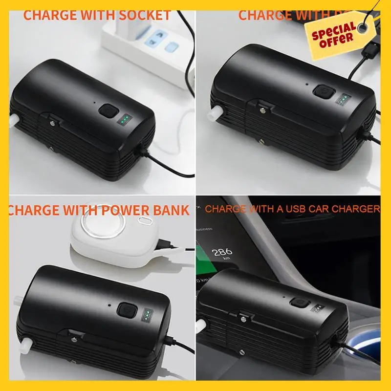 A45G-Outdoor Shower Portable Electric Shower Pump Waterproof With 2-Level Water Flow For Camping Hiking Picnic