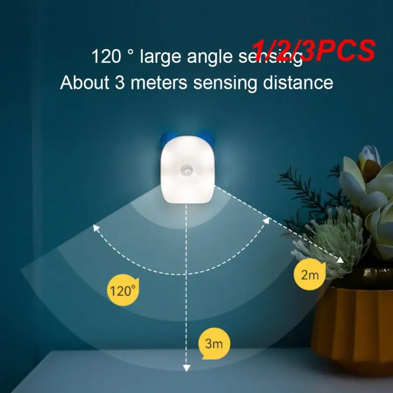 

1/2/3PCS Night Lamp Creative Wireless For Bedroom Kitchen Cabinet Corridor Wall Hanging Usb Charging Wholesale Indoor Lighting