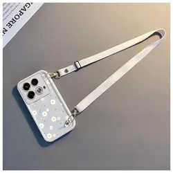 White Flower New Sky Eye Lanyard Phone Case Cover for Tecno SPARK GO 2020 (003 - GS02 - White)
