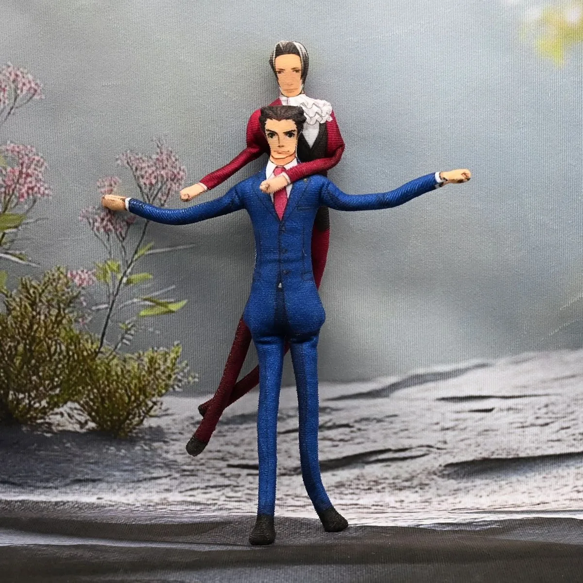 Game Ace Attorney Phoenix Wright Cosplay Plush Doll Miles Edgeworth Body Wire Skeleton Action Stuffed Dolls Accessories Gifts plush doll