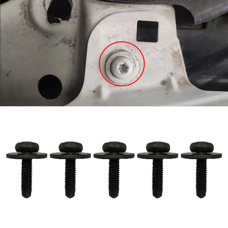 5/10Pcs car screws For Audi A4 S4 Q5 Q7 A6 A7 A5 A8 R8 For VW Passat B5 Golf 2010-2012 Headlamp Assembly Screw Bolt N90683302 Car Part