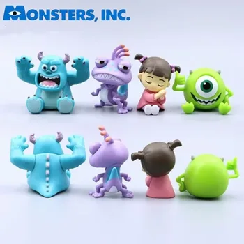 4 Pcs University Monsters Inc Figures James P. Sullivan Anime Action Figure Randall Boggs Model Toys Ornament Michael Wozosky