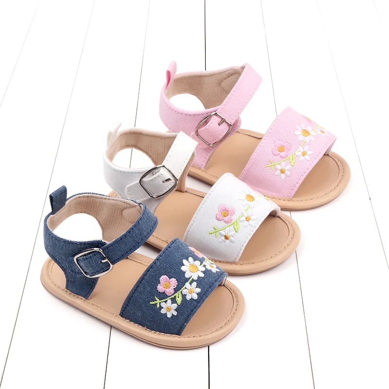 Baby Girl Summer Casual Floral Sandals Anti-slip Soft Sole Shoes for Outdoor School Party Fashion Infant Kids Sandal Shoes skhek sandals for girls fashion summer children kids girl boy outdoor soft cross sandals slippers shoes children shoes