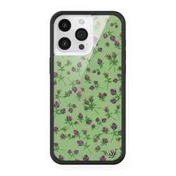 Wildflower 3D Purple Rose Floral Phone Case - Elegant Black Swan Design - iPhone 14 Pro (1)