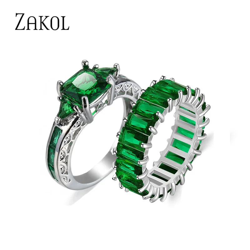 Zirconia Rings for Women Geometry Crystal Ring Party Female Jewelry
