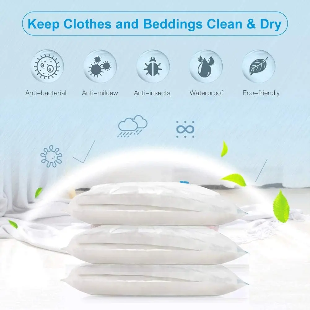 Jumbo Vacuum Storage Bags Space Saver Compression for Comforters and Blankets, Sealer Clothes 3