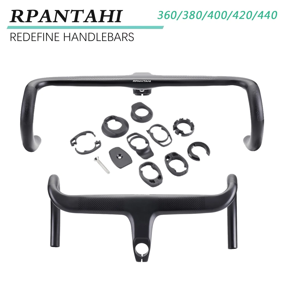 

RPANTAHI Road Bicycle Ultra Light Full Carbon with Stem Integrated 28.6mm Cycling Bike Broken windmill Handle Bars Cycling Parts