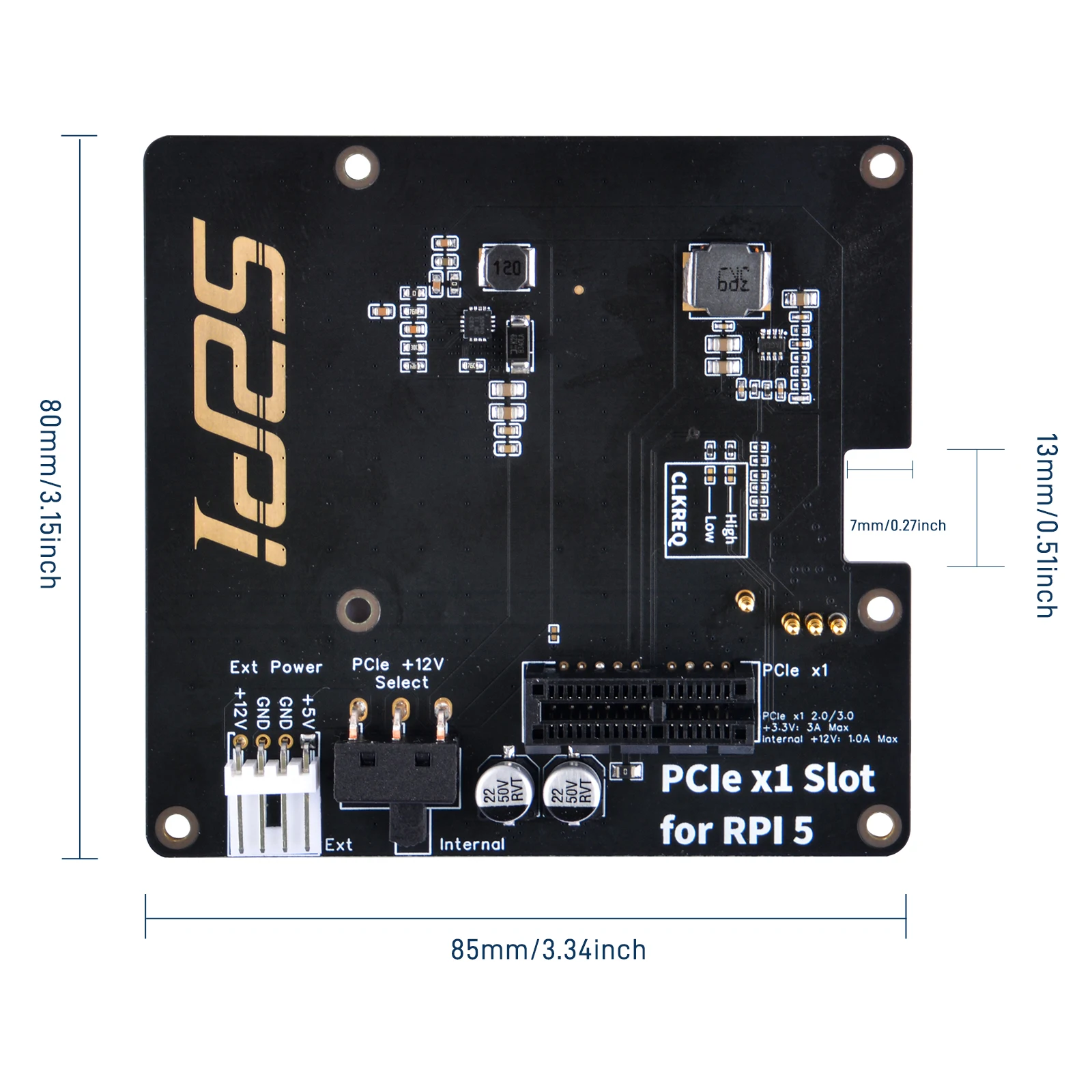 Raspberry pi com Cabo Ffc P02 Pcie x1 Slot Extensão Board 52pi - Imagem 5
