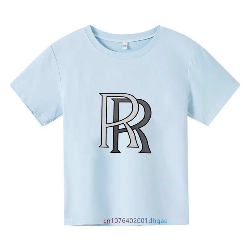 thumbnail image 1 of 2024 Camisetas de verano para niños con la letra R, camisetas de manga corta para niños, ropa para niños, camisetas estampadas para niñas, negro, blanco, gris, rojo, negro y amarillo, 1 of 4