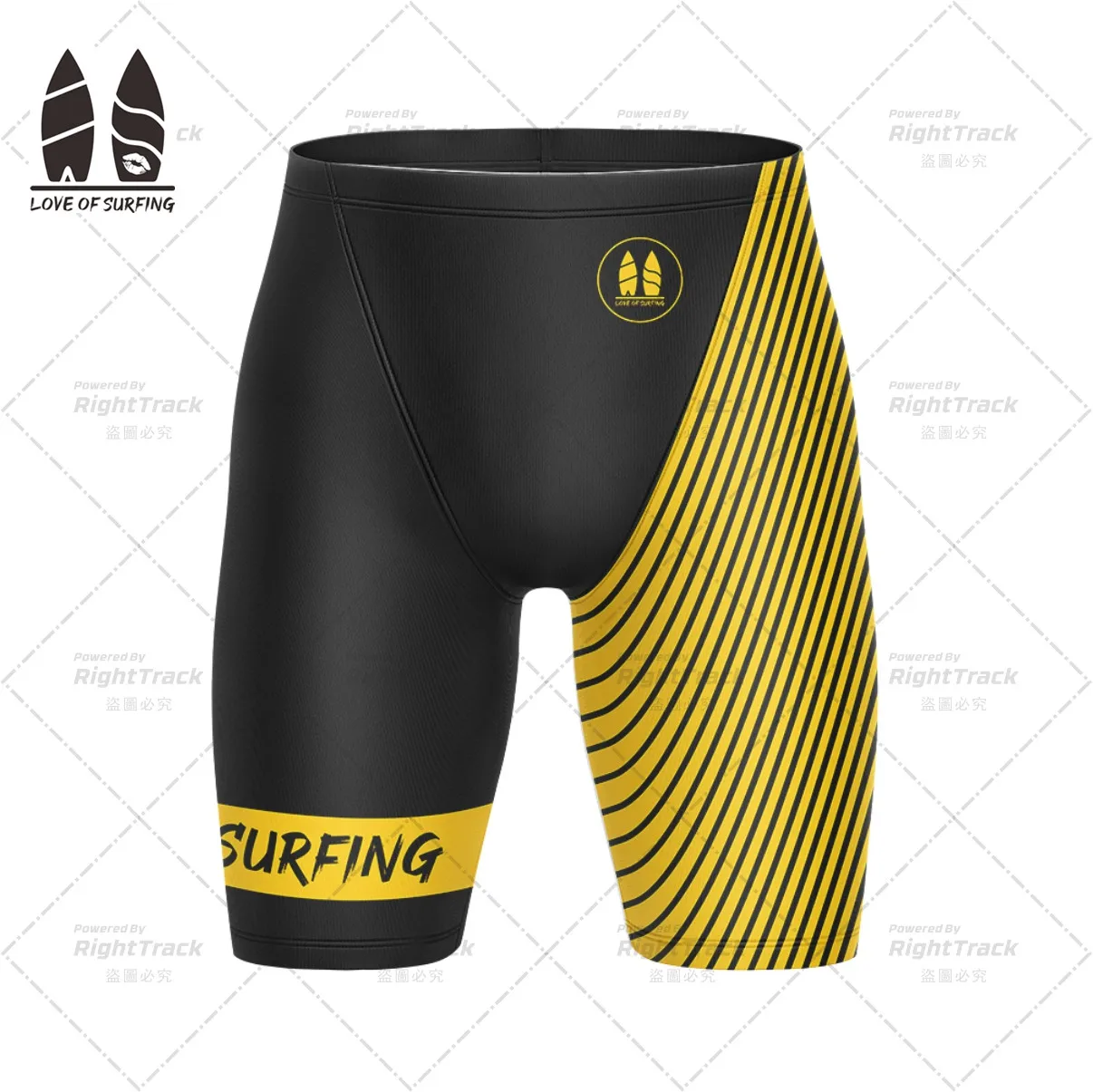 New Swimming Jammer Men's Swim Race Shorts Surfing Pants Swimwear Beach Trunks Bathing Suit Quick Dry Performance Swim Shorts