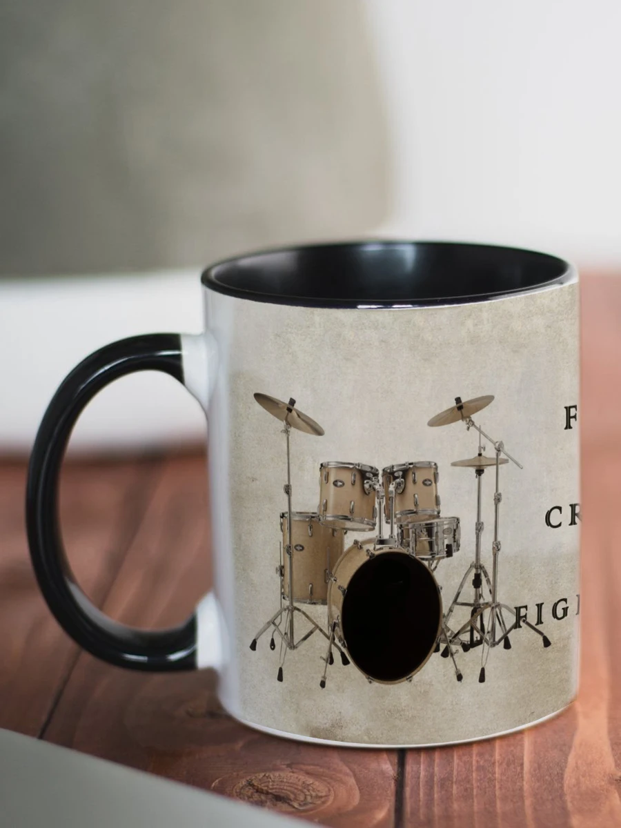 

Free Crazy Fighting Drums Ceramic Mug Cat and Dog play Drum Mug friends Birthday Gift Coffee Cup