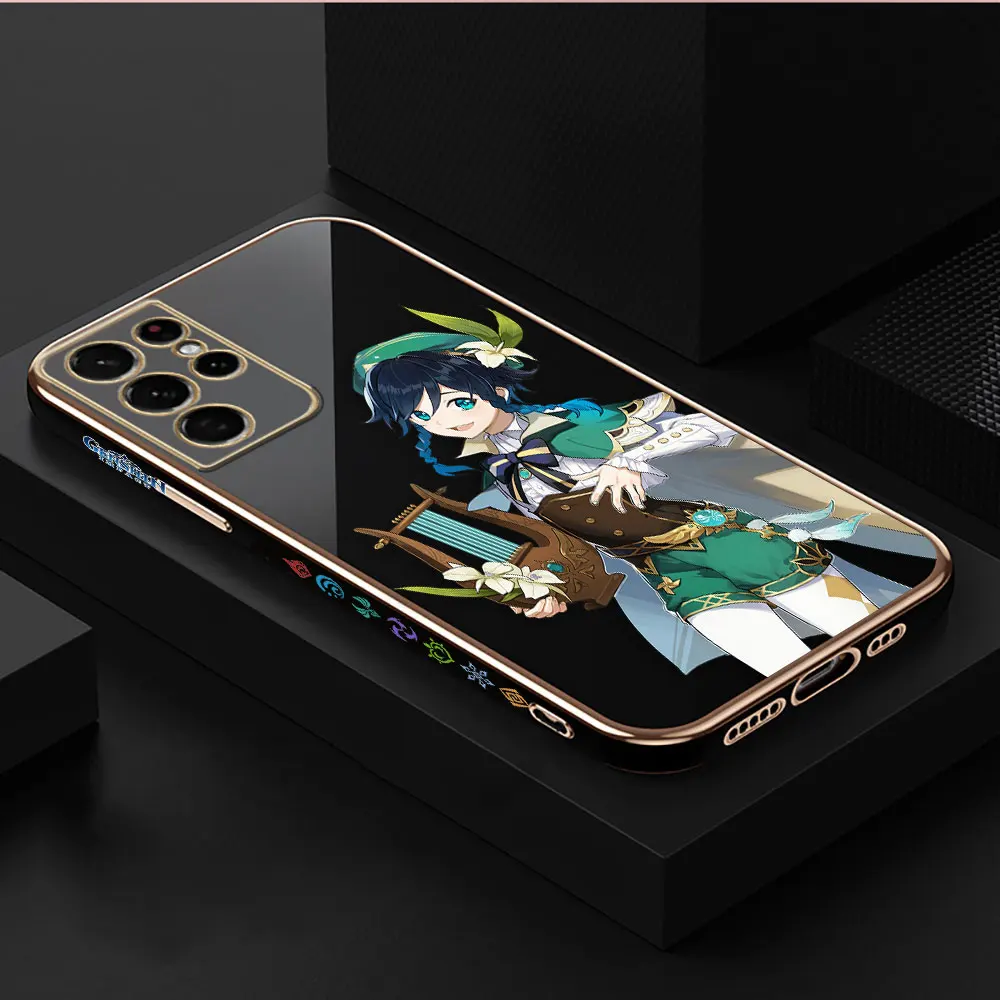 thumbnail image 1 of Smooth E-TPU Phone Case For Samsung Galaxy S24 S23 S22 S21 S20 FE S10 A01 A02 A03 PLUS ULTRA 5G Case The Game G-Genshin I-Impact, 1 of 5
