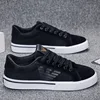 Luxury Designer Fashion Men's Black Rhinestone Platform Shoes Microfiber Leather Fabric Breathable Rock Hip-hop Walking Sneakers 1