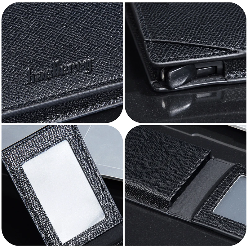 Baellerry New Card Holder Men RFID Wallets Name Engraving Popup Card Clips Male Purses Photo Holder Mini Slim Men Wallet 5