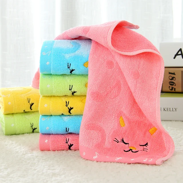 Introducing the 25*50CM Children Towels Comfort and Cuteness Combined!