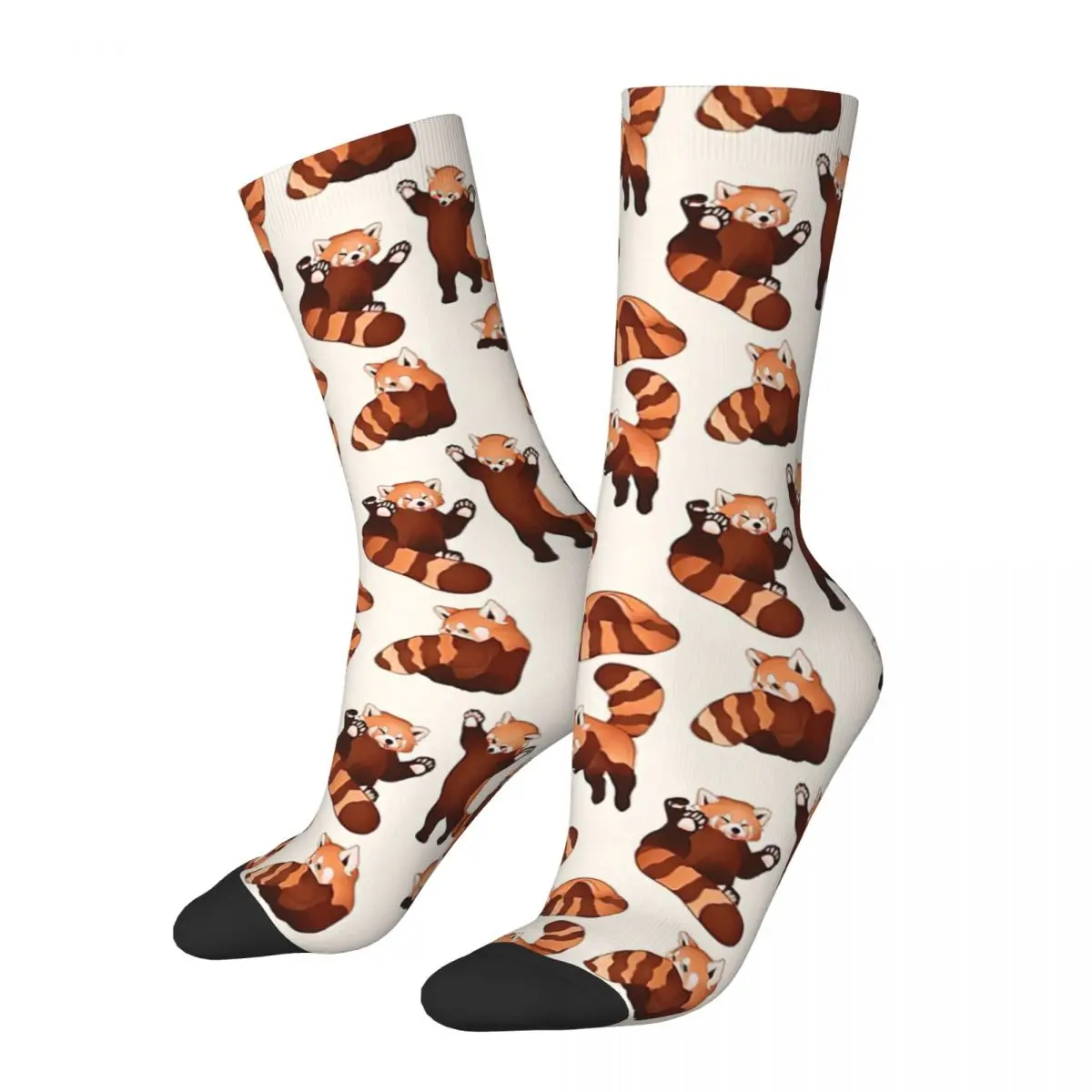 Red Panda Pattern sockings Long Socks Harajuku Comfortable Breathable Happy Gift sockings For Unisex