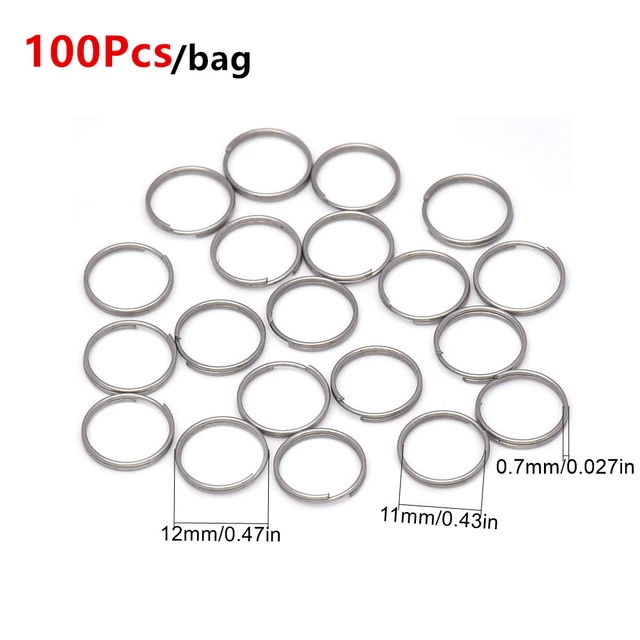 50/100pcs/lot 5-15mm Stainless Steel Open Double Jump Rings for