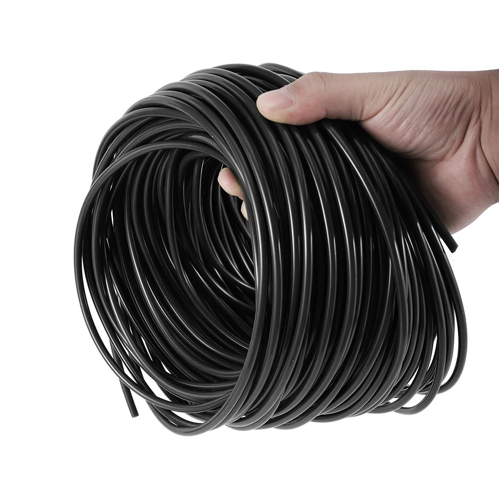 10/20/40M 4/7mm 1/4" PVC Garden Watering Hose Micro Drip Irrigation Pipe Tubing For Lawn Balcony Plants Flower Greenhouse