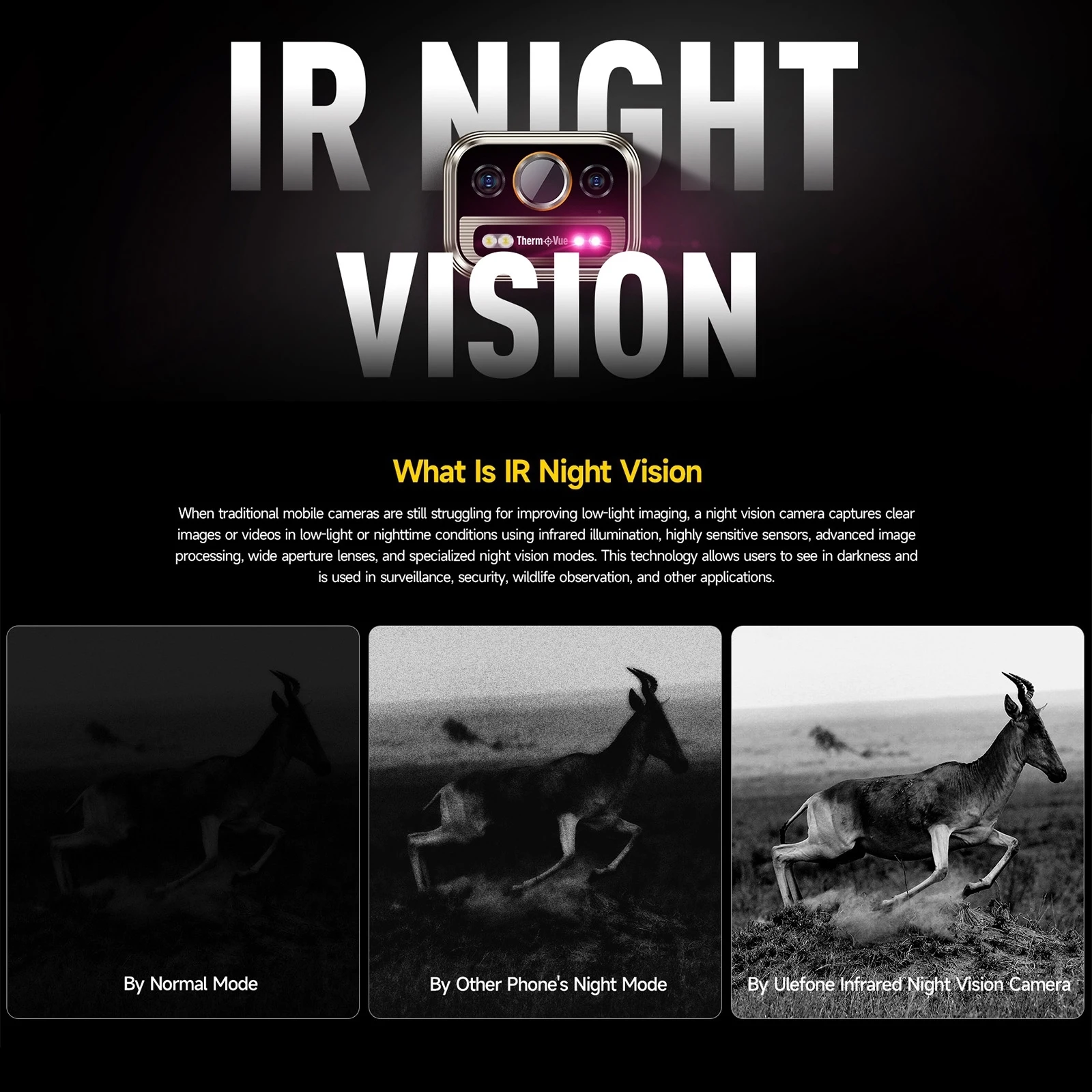 Ulefone Armor 25T Pro 5G Rugged Smartphone 6GB+256GB  6.78'' Thermal Imaging Android 14 33W 50MP+64MP 6500mAh NFC 5G Smartphone