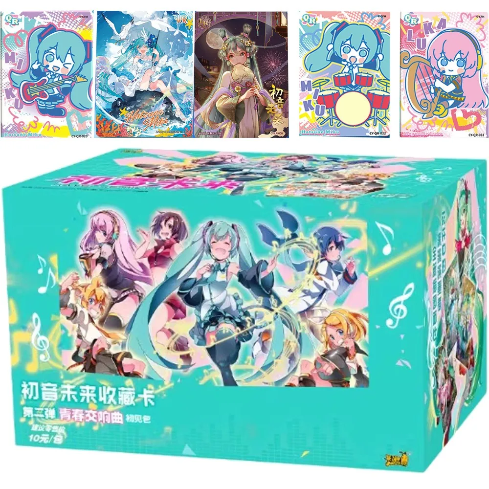 Карта Мику Hatsune для детей, иллюстрация виртуальной певицы, Симфония молодежи, ограниченный выпуск, карты с несколькими типами игроков, подарки