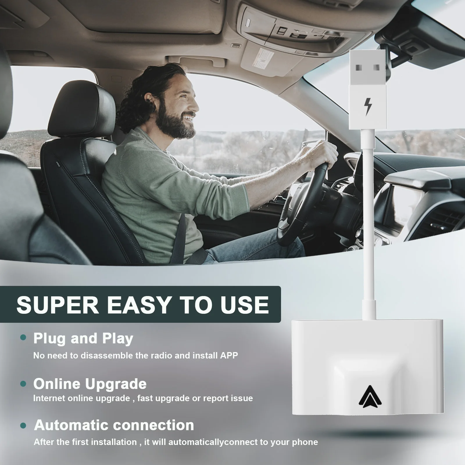 Android Auto Wireless Adapter/Dongle Android Wired to Wireless Adapter Converter for OEM Factory Wireless Car Adapter