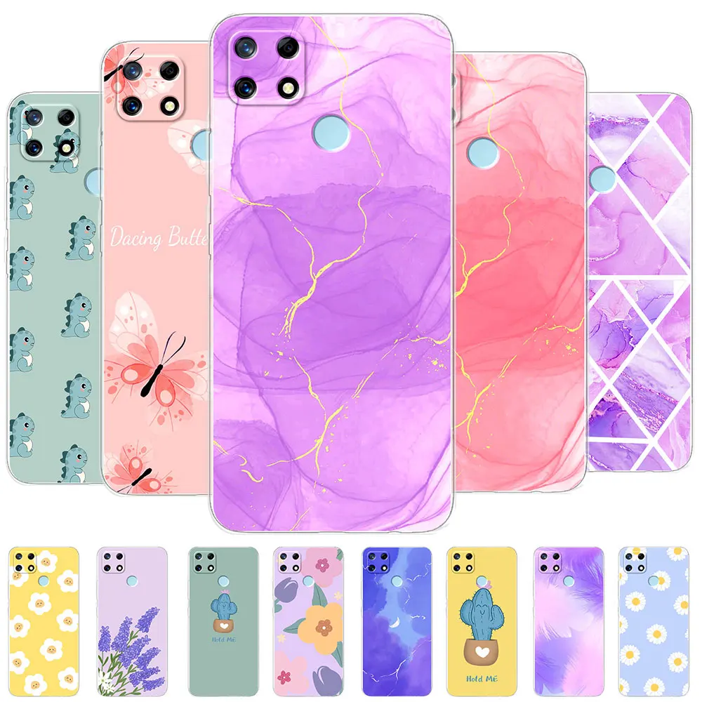 Per Oppo Realme 7I Custodia Fashion Printing Custodie Per Telefono Cover Per Realme7I Rmx2193 Silicone Soft Shell Coque Per Realme 7I Fundas