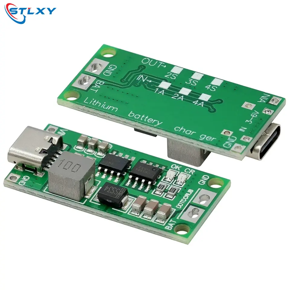 Scheda Di Ricarica USB-C Step-Up Per LiPo 2S/3S/4S – Uscita 8.4V/12.6V/16.8V, Con Protezione Da Sovratensione