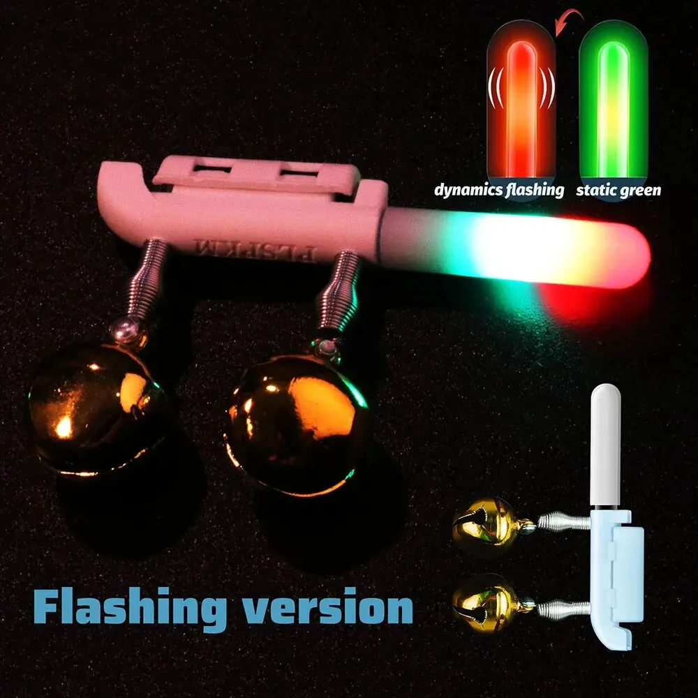 Alarme de touche pour pêche de nuit avec double clochette, lampe LED et chargeur USB CR425