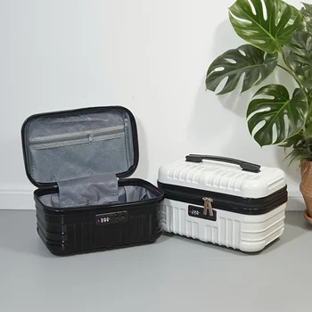 Valigia per Trucchi con Maniglia e Lucchetto a Combinazione, Grande Capacità, Portatile, Organizer da Viaggio per Cosmetici e Articoli da Toilette, per Esterni e Uso Quotidiano