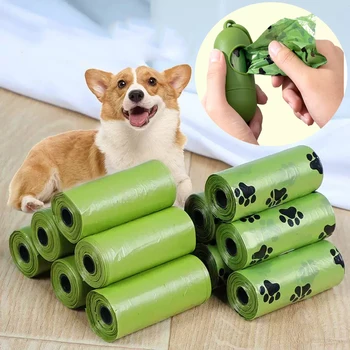 Dog Poop Bags Biodegradable Pet Garbage Bag Dispenser Cat Waste Bags Doggie Outdoor Home Clean Poop Garbage Bag Pet Supplies 1